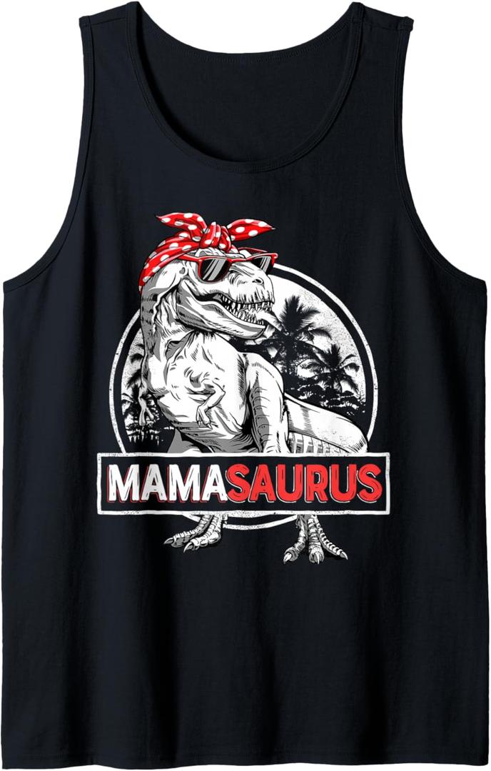 Mamasaurus Trex Dinosaur Funny Mama Saurus Mother's Family Tank Top (XL)