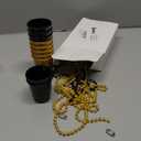 Sureio 12 Pieces Shot Glasses Necklace Birthday Plastic Shot Glass on Beaded Necklace Cups for Birthday Party Anniversary Supplies, Gold and Black(40th)