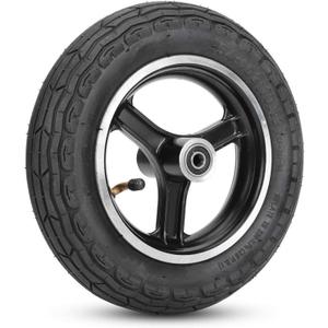 10 Inch Front Scooter Tire Wheel Replacement Tyre Rubber and Aluminium Alloy Tyre Electric Scooter Skateboard