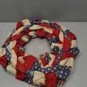 20 Inch 4th of July Wreath Patriotic Burlap Wreaths for Front Door Red Beige Blue Memorial Day American Flag Wreath with Bowknot 4th of July Decorations Outdoor