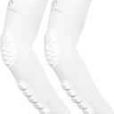 2PCS Padded Elbow Forearm Sleeves Compression Arm Protective Support (Small)