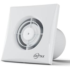 EINTTAX 4 Inch Bathroom Exhaust Fan, 130m³/h Quiet Ventilation Extractor with Check Valve, Wall/Window Mount Bathroom Exhaust Fan for Kitchen, Garage, Office, Shop, 12W, 34 dB, White