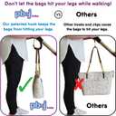 PBnJ Baby Stroller Hooks, 6.6" Extra Large Carabiner Clip, 2 Pack Heavy Duty Stroller Clips for Hanging Bags, Patented Foam Handle Mommy Hook, Stroller Accessories for Shopping Purse Grocery Bag