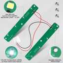 3 x VIHOSE 2 Pack Refrigerator LED Light Replace W11043011 W11527432 W11387579 W11042554 W10866538 Fridge LED Light Board for Replacement