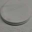 Mayfair Sculptured Teardrop Slow Close Toilet Seat, Easy Clean Hinges with Durable Wood Seat, Made in USA, Round, White