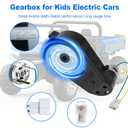 12V Powered Wheels Motor Gearbox Replacement 2 Pcs RS550 40000RPM High Speed Upgrade Set Compatible with Most Ride On Toys, Kids Electric Cars for Powered Wheels Replacement Parts