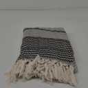 Peshtemania Premium Cotton Boho Throw Blanket |50”x60”| Grey Black and White Throw Blankets for Bed Sofa Couch Outdoor Farmhouse Turkish Throws Blankets for Sofa Bedroom Picnic Blankets Yoga