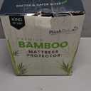 PlushDeluxe Premium Bamboo Mattress Protector  King Size, Waterproof, & Ultra Soft Breathable Noiseless Washable Bed Mattress Cover for Comfort & Protection - White