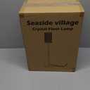 Crystal Floor Lamp, Modern Standing Lamp with Elegant Shade, LED Floor Lamp with On/Off Foot Switch Silver Finish Tall Pole Lamp Accent Lights for Living Room, Girl Bedroom, Dresser, Office (E26 Base)