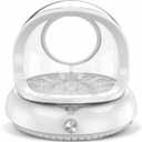 Nail Drill Dust Collector with Transparent Airflow Shield, Professional Nail Dust Collector, Nail Vacuum Dust Collector with Filter, Essential Nail Tools for Nail Tech, Manicure, Home & Salon (White)