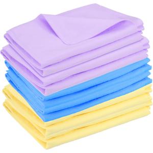 uxcell 6 Pcs Shammy Cloth for Car Drying, 26 x 17 Inch Chamois Towel for Car Reusable Soft Shammy Towel Super Absorbent Towels for SUV Truck Home, Purple/Blue/Yellow
