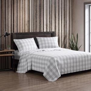 Eddie Bauer - King Sheets, Cotton Flannel Bedding Set, Brushed For Extra Softness, Cozy Home Decor (Lakehouse Plaid, King)