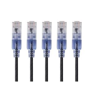 Monoprice Cat6A 20ft White 5-Pk Patch Cable UTP 30AWG 10G Pure Bare Copper Snagless RJ45 SlimRun Series Ethernet Cable (20 Feet)