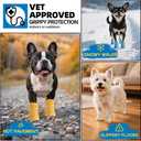 Dog Shoes for Small Dogs, Breathable Dog Boots Paw Protector for Hot Pavement Winter Snow, Dog Booties with Rugged Anti-Slip Sole for Hardwood Floors Outdoor Walking Purple Size 3