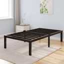 Twin XL Bed Frame Size with Storage for Loft Heavy Duty Black Metal Platform Bed Frames Noise Free Mattress Foundation for College Dormitory Support up to 3500lbs Easy to Assemble