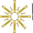 200 Pack Sawtooth Picture Frame Hanging Hangers Double Hole with Screws