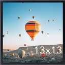 13x13 Picture Frame Black for Wall Hanging, Wall Mounting Horizontally or Vertically, 13 x 13 Square Wall Gallery Poster Photo Frame with Shatter Resistant Plexiglass, Black