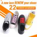 2 x VSUDO 5/16" Fine Weave Flat Shoe Lace Shoestring for Running Athletic Sneaker (47" ( 120 CM ), 09 Pink)