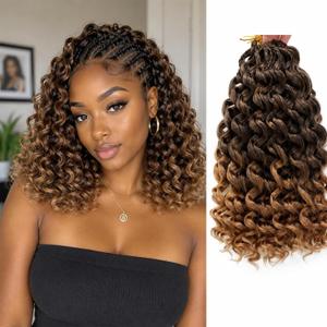Boho Ocean Wave Crochet Hair 12Inch 8Packs Curly Crochet Hair