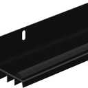 36 L-Shaped PVC Door Bottom Triple Vinyl Seals & Drip Cap Fits 1-3/4 to 2 Doors Fills 1/41/2 Gaps Slotted Mounting Holes & Screws Included (Black)