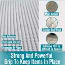 Shelf Cupboard Liner, Cabinet Drawer Liners Non Adhesive 12 Inches x 20 Feet for Kitchen Cabinets, Strong Grip Durable Non Slip for Storage Desks Kitchenware Tableware, Easy to Install, White