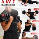 Adjustable Dumbbells, 20/30/45/70/90lbs Free Weight Set with Connector,5 in1 Dumbbells Set Used as Barbell,Kettlebells,Push up Stand,Fitness Exercises for Home Gym Suitable Men/Women