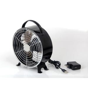 6 Inch Retro Drum Fan Black