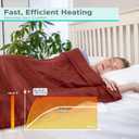 BLACK+DECKER Heated Blanket Electric Throw, Fleece Electric Blanket, Heating Blanket with 4 Heating Levels, 3H Timer, Auto Shutoff, Fast Heating (50x60 inches, Maroon)