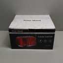 Roter Mond 4 Slice Toaster Retro Stainless Steel with Bagel Defrost Cancel Function, 6 Browning Settings, Extre Wide Slot and Removable Crumb Tray, Red, ST033