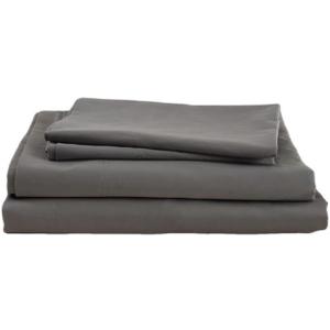 Cosybay Gray Cotton Sheet Set - Sateen Weave 4 Piece 600 Thread Count Bedding Set with Cooling Effect, Extra Soft - Deep Pocket Up to 16 Inch - Wrinkle, Fade, Stain Resistant (Queen, Light Gray)