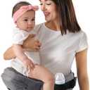 HKAI Baby Hip Carrier, Mom’s Choice Award Winner, Baby Carrier with Adjustable Waistband & Breathable Mesh, Ergonomic Carrier with Non-Slip Hip Seat Surface for Newborns & Toddlers, (Grey)