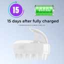 Hair Scalp Massager -Sonic Scalp Scrubber with Soft Silicone Bristles for Hair Growth & Dandruff Removal, IPX6 Waterproof Hair Shampoo Brush for Scalp Exfoliator (White)