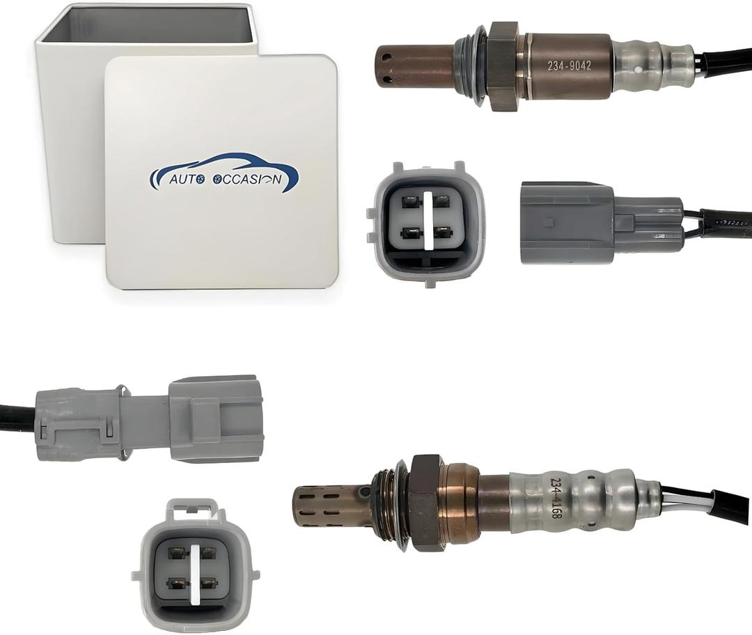 Oxygen Sensor 2Pack 234-9042 234-4168 Upstream Downstream Air Fuel Ratio Sensor O2 Sensor Replacement for Toyota Sienna 3.3L Oxygen Sensor 2Pack 234-9042 234-4168 Upstream Downstream Air Fuel Ratio Sensor O2 Sensor Replacement for Toyota Sienna 3.3L