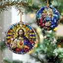 2 x Jesus Christ Ornament: Christmas Ornaments, Religious Christmas Decorations for Tree, Catholic Ornament & Christian Holiday Decor | Religious Gifts, Christian Gifts - Design A