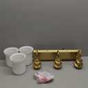 3-Light Bathroom Light Fixture, HWH Modern Vanity Light, Brushed Gold Wall Light Over Mirror, Frosted White Bell-Shaped Glass, 5HZG106B-3W BG