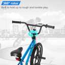 Hiland 20 Inch 3 5 Spoke Kids BMX Bike for Boys Girls Ages 5-12, 360 Degree Rotor Freestyle, 4 Pegs Single Speed Kids BMX Bicycle, Multiple Colors