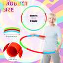 Sratte 6 Pcs Exercise Hoop Detachable Adjustable Plastic Hoops Snap Together Toy Ring Color Playground Toys for Girls and Boys Party Games, Sports, Exercise, Dog Training(28 Inch,Red,Green,Blue)