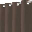 Inhousolu No Hook Waffle Weave Shower Curtain with Removable Snap in Fabric Liner Set for Bathroom, 230 GSM Heavy Duty Weighted Hem, Water Repellent Washable Bath Curtains, 72 x 72 Inch, Brown