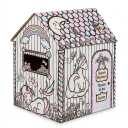 Bankers Box at Play Unicorn Cardboard Playhouse - Fellowes: Indoor & Outdoor Coloring Fort for Kids, Ages 3+