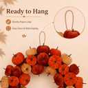 16 Inch Halloween Velvet Pumpkin Wreath