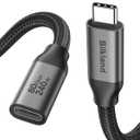Silkland 80Gbps USB 4 Extension Cable for Thunderbolt 5/4, [240W Charging, 16K/8K/6K] USB C Extender 5ft, 4K@540Hz Type C Male to Female Adapter Compatible for USBC Hub, iPhone 17/16, MacBook, iPad