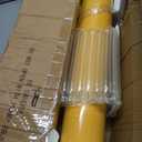 GarveeLife Steel Safety Bollards Heavy Duty 48 Inch,2 Pack Yellow Bollard Post for Parking Lot & Garage - Removable Security Bollard Post with Reflective Tape, Anchor Bolts Included (4.5" Diameter)