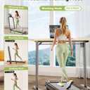 Foldable Treadmill with 12% Incline Upgrade 3.5HP Low Noise Walking Pad Treadmill with Handle Bar 4 in 1 Portable Under Desk Treadmills for Home/Office, 350Lbs Capacity, APP & Remote Control