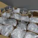 Mimorou 16 Pack Syrup Dispensers Glass Bottle Pancake Syrup Container Jar Pot for Maple Chocolate Retracting Spout Sugar, 6 oz