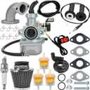 PZ22 Carburetor 22mm Carb Fits for 125cc 110cc CRF110 XR50 CRF50 CRF50f TaoTao SSR110 SSR125 DB14 DB24 Coolster Apollo Pit Dirt Bike 4 Stroke Engine Chinese 4 Wheeler ATV Parts