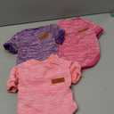 3 Pack Dog Sweaters for Small Dogs Girl Boy Winter Fleece Clothes Warm Soft Dog Sweatshirt Outfit for Dogs Cats Pet Apparel (S (Back: 11.8",Chest: 15.7", 5.5-10Ibs), Pink+Rose+Purple)