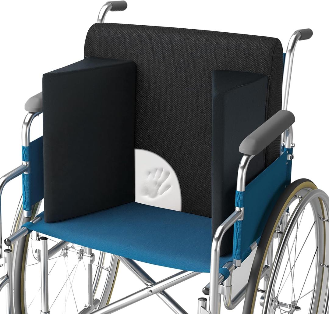 HOMBYS Lateral Support for Wheelchair,Wheelchair Back Support Cushion,Lumbar Support Pillow for Low Back Pain with Side Support,Adjustable Back Chair Cushion,High Density Foam