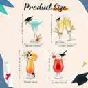 2 x Konohan 4 Pcs 2026 Graduation Cocktail Cruise Door Decorations Graduation Magnetic Car Magnets Book Academic Cap Diploma Drink Magnets Cruise Must Haves for Carnival Stateroom Door Refrigerator
