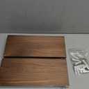 WELLAND Bradley Floating Shelves Handmade Wood Wall Shelf Set of 2, Tudor Oak Wall Mount Shelf (Set of 2, 12 inch)