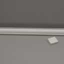 ChrisDowa Cordless Blackout Roller Shades for Windows, Striped Free-Stop Window Blinds with Privacy, Thermal Insulated Window Shades for Home, Office and Door. White, 35" W x 72" H